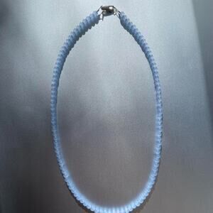 The “Purple Haze” Blue Chalcedony Beaded Necklace